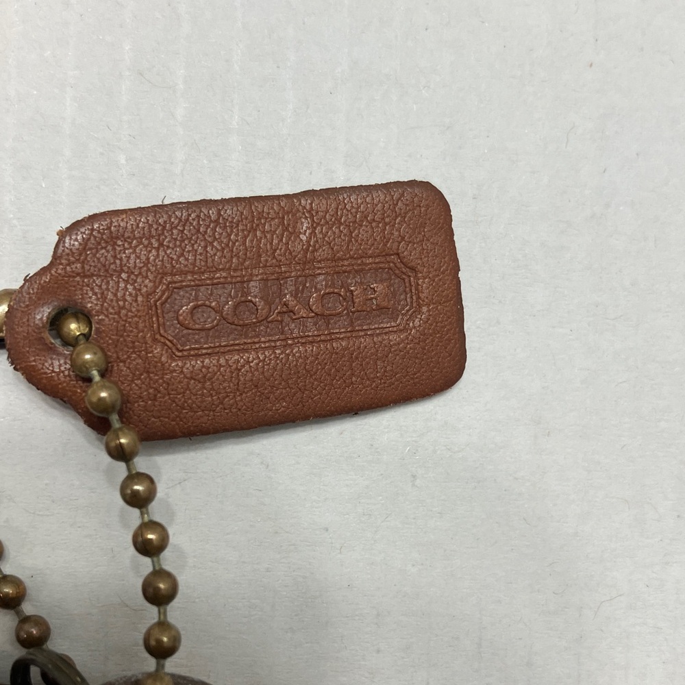 Coach Vintage Mini Backpack Charm Tan Leather Keychain Holder 7253 - Picture 2 of 11
